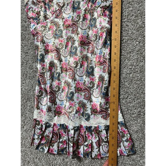 Vintage Victorias Secret Wemens One Size Floral Satin & Robe And Nightgown Set - Picture 8 of 10